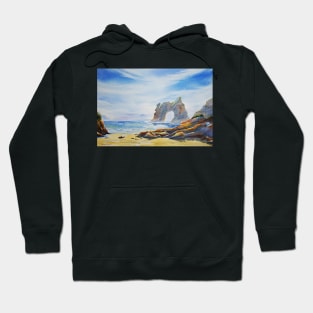 Archway Island, Wharariki Beach, New Zealand Hoodie